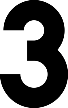 Number 3 Silhouette Cutting Svg Files, Free Vectors File